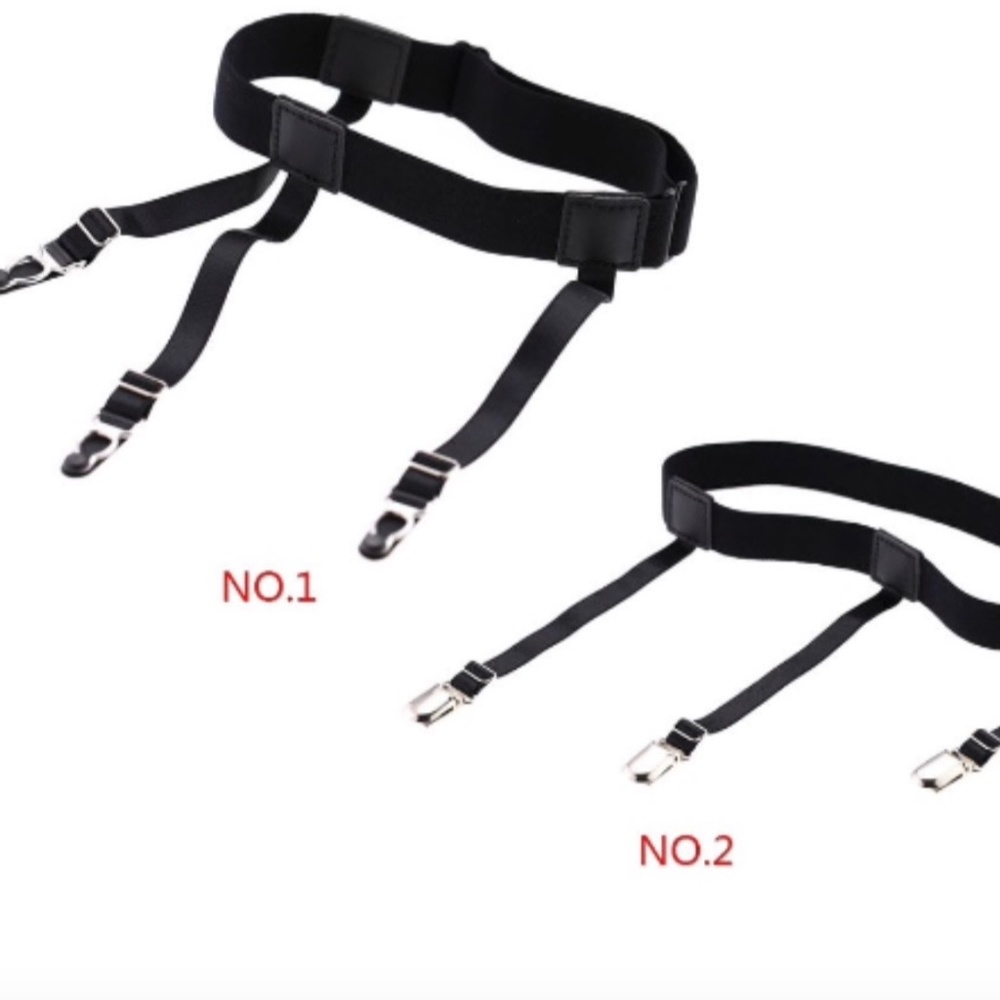 Leg Garter Belt with 3 clasps. For Thin Nylon Stockings or Thick knit Stockings